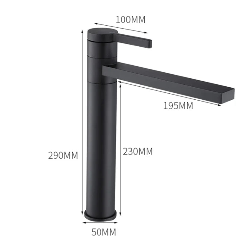 Torneira para Banheiro Bica Alta - Noble - Black